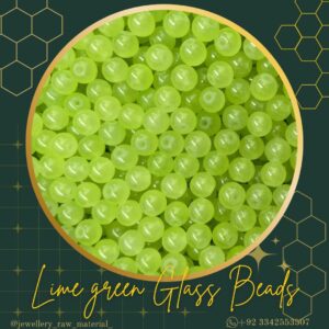 Glass Beads - Lime Green, Small Pack