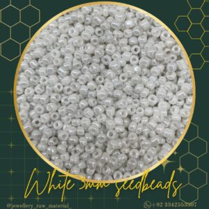 3mm Seedbeads - White