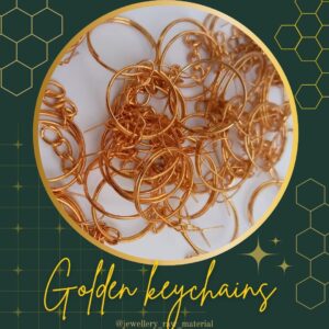 Keychain Rings - 50 Pcs, golden