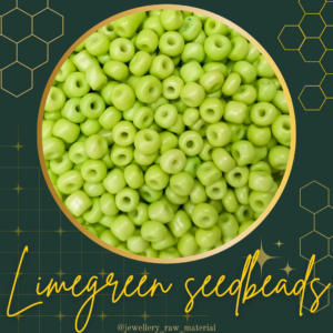 3mm Seedbeads - Lime green
