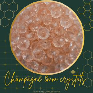 8mm tyre crystals - Champagne
