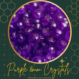 8mm tyre crystals - Purple