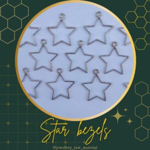 Star bezels - Silver, Discount pack