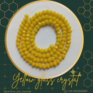 4mm glass crystals - Yellow