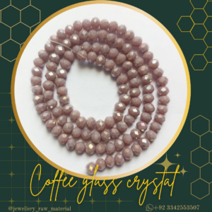 4mm glass crystals - Coffee