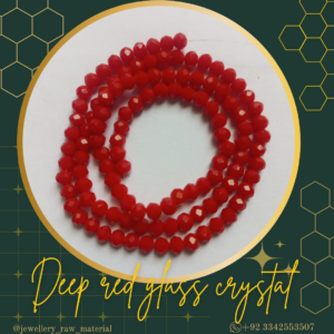 4mm glass crystals - Red
