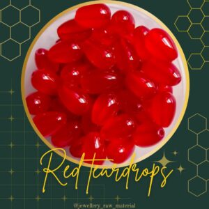 Tear Drop Beads - Red, Small Pack