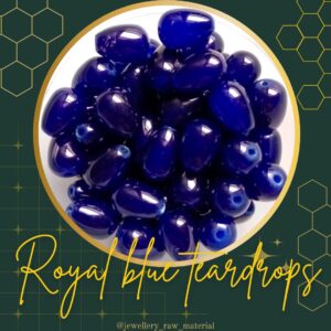 Tear Drop Beads - Royal Blue, Small Pack
