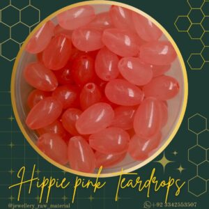Tear Drop Beads - Hippie Pink, Small Pack