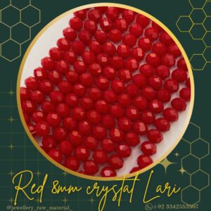 8mm crystal lari - Red, 1 LAri