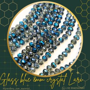 8mm crystal lari - Glass Blue, 1 LAri