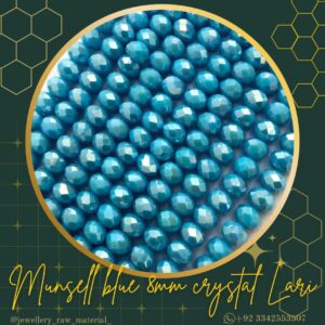 8mm crystal lari - Munsell Blue, 1 LAri