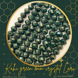 8mm crystal lari - Kahi Green, 10 Lari