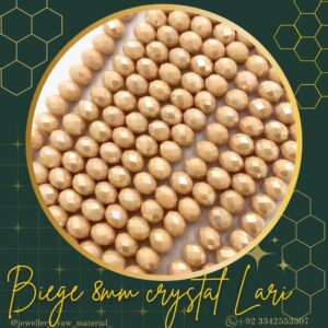 8mm crystal lari - Biege, 10 Lari