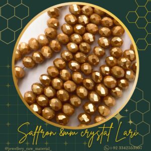 8mm crystal lari - saffron, 1 LAri