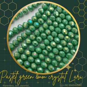 8mm crystal lari - Pastel Green, 1 LAri