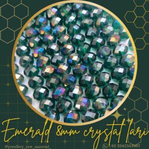 8mm crystal lari - Emerald, 1 LAri