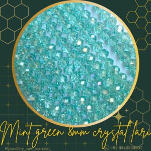 8mm crystal lari - Mint Green, 1 LAri