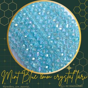 8mm crystal lari - Mint Blue, 1 LAri