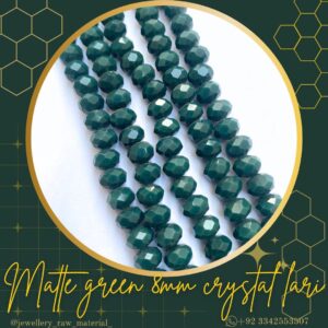 8mm crystal lari - Matte Green, 1 LAri