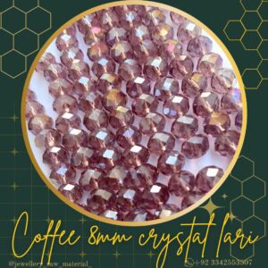 8mm crystal lari - Coffee, 1 LAri