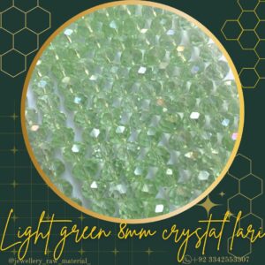 8mm crystal lari - LIght Green, 1 LAri