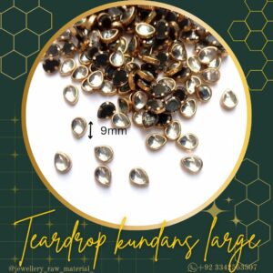 Kundan Beads - Teardrop (9mm)