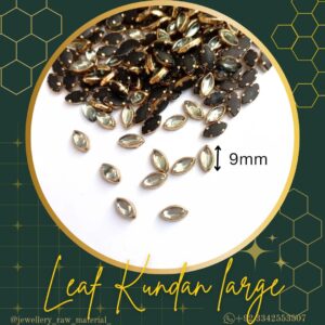 Kundan Beads - Leaf (9mm)