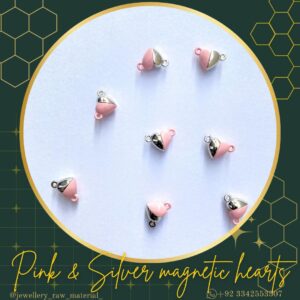 Magnetic Hearts - Pink & Silver, Small Pack