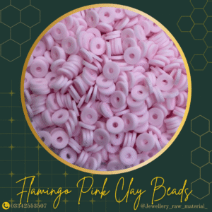 Clay beads - Flamingo pink, Small pack