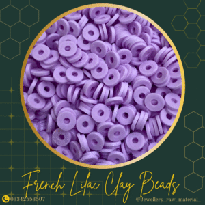 Clay beads - French lilac, Small pack