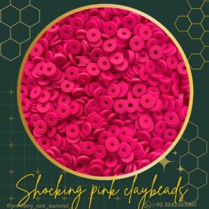 Clay beads - Shocking pink, Small pack