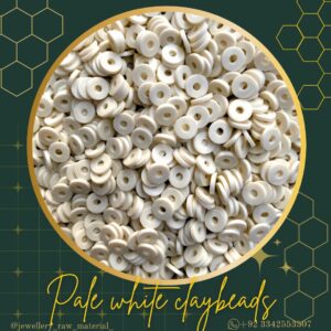 Clay beads - Pale white, Small pack