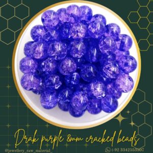 Cracked beads - Dark Purple, Small pack