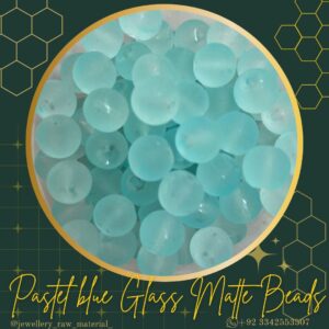 Glass Matte Beads - Pestal Blue, Small Pack 