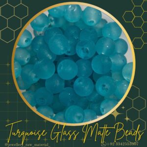 Glass Matte Beads - Turqouise, Small Pack 