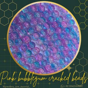 Premium Cracked Beads - Pink Bubblegum, Small Pack 