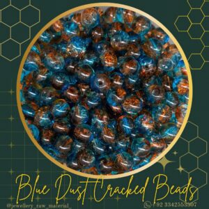 Premium Cracked Beads - Blue Dust,  Discount Pack