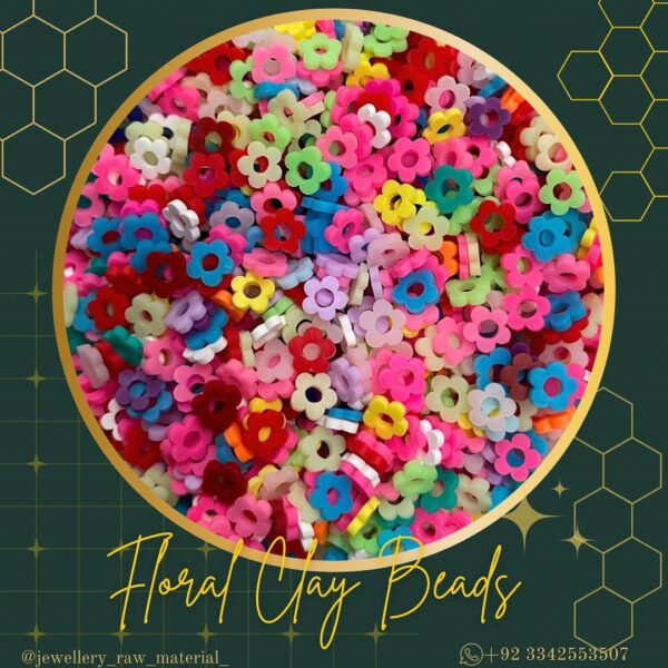 Floral Clay beads