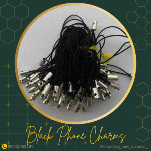 Phone Charms - Black phone charms, Small Pack 