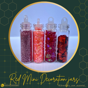 Resin Mini Decoration Jars - Red