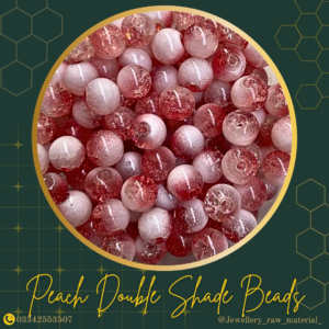 Double Shade Beads - Peach, Small pack