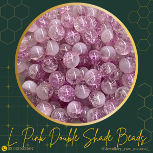 Double Shade Beads - L. Pink, Small pack