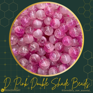 Double Shade Beads - D. Pink, Small pack