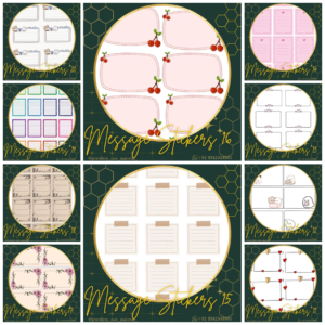 Message Stickers - 10 Designs (Design 11 to 20), Small pack