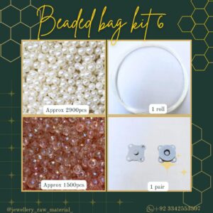 Beaded bag kit 6 - Tea pink