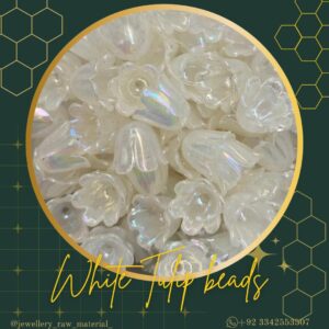 Tulip Beads - White, Small Pack