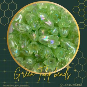 Tulip Beads - Green, Small Pack