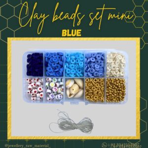 Clay Beads Set Mini - Blue, Without Box