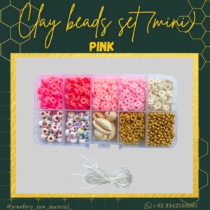 Clay Beads Set Mini - Pink, Without Box